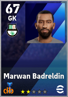 Marwan Badreldin — GK, OVR 67, MAX 67
