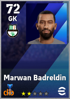 Marwan Badreldin — GK, OVR 72, MAX 72