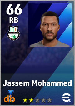 Jassem Mohammed — RB, OVR 66, MAX 66