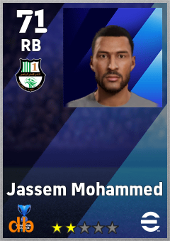 Jassem Mohammed — RB, OVR 71, MAX 71