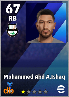 Mohammed Abd A.Ishaq — RB, OVR 67, MAX 67