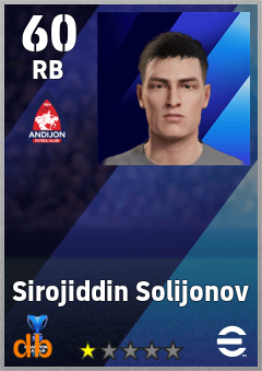 Sirojiddin Solijonov eFootball player card