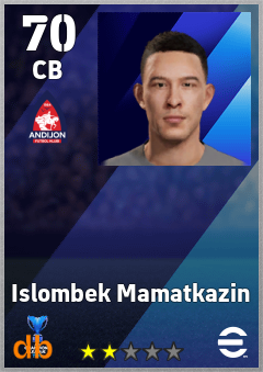 Islombek Mamatkazin — CB, OVR 70, MAX 70