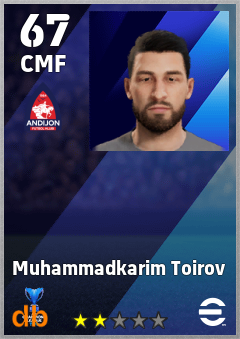 Muhammadkarim Toirov — CMF, OVR 67, MAX 67