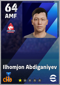 Ilhomjon Abdiganiyev eFootball player card