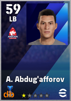 A. Abdug'afforov eFootball player card