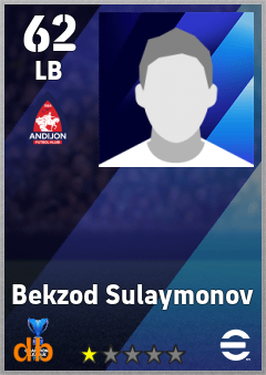 Bekzod Sulaymonov — LB, OVR 62, MAX 62