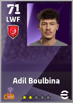 Adil Boulbina — LWF, OVR 71, MAX 71