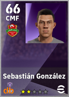 Sebastián González — CMF, OVR 66, MAX 66
