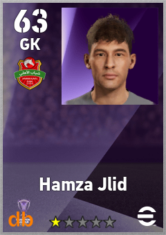 Hamza Jlid — GK, OVR 63, MAX 63