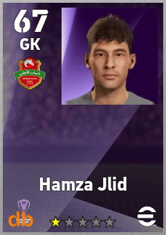 Hamza Jlid — GK, OVR 67, MAX 67