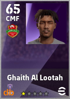 Ghaith Al Lootah — CMF, OVR 65, MAX 65