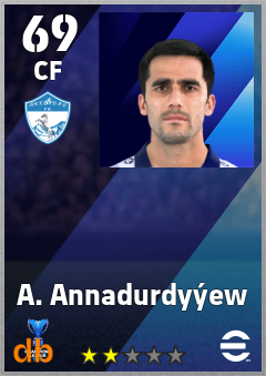 A. Annadurdyýew — CF, OVR 69, MAX 69