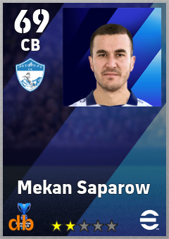 Mekan Saparow — CB, OVR 69, MAX 69