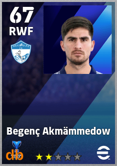 Begenç Akmämmedow — RWF, OVR 67, MAX 67