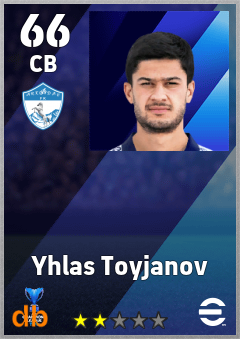 Yhlas Toyjanov — CB, OVR 66, MAX 66