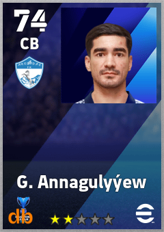 G. Annagulyýew — CB, OVR 74, MAX 74
