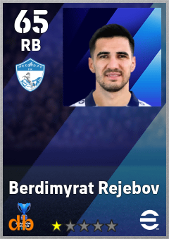Berdimyrat Rejebov — RB, OVR 65, MAX 65