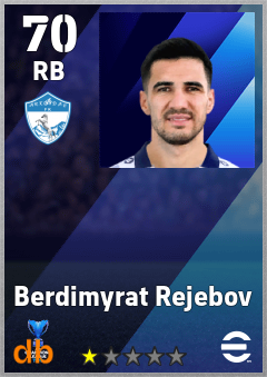 Berdimyrat Rejebov — RB, OVR 70, MAX 70
