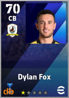 Dylan Fox — CB, OVR 70, MAX 70