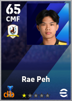 Rae Peh — CMF, OVR 65, MAX 65