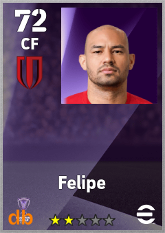 Felipe — CF, OVR 72, MAX 72