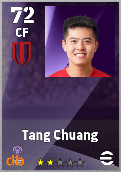 Tang Chuang — CF, OVR 72, MAX 72