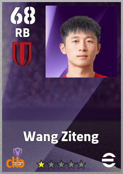 Wang Ziteng — RB, OVR 68, MAX 68