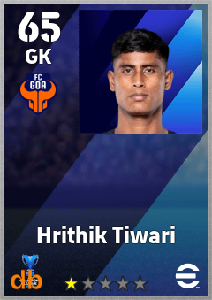 Hrithik Tiwari — GK, OVR 65, MAX 65