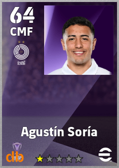 Agustín Soría — CMF, OVR 64, MAX 64