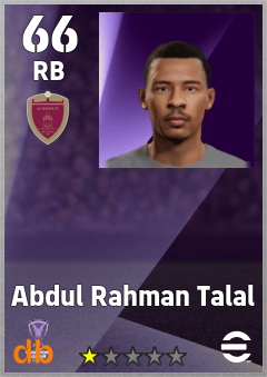 Abdul Rahman Talal — RB, OVR 66, MAX 66