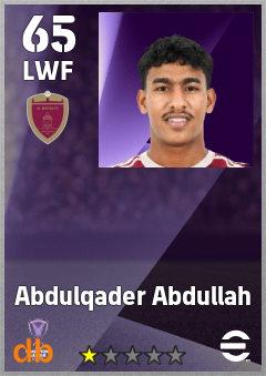 Abdulqader Abdullah — LWF, OVR 65, MAX 65