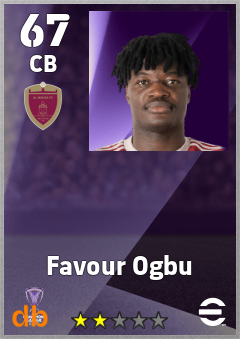 Favour Ogbu — CB, OVR 67, MAX 67