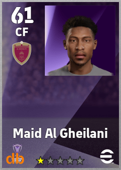 Maid Al Gheilani — CF, OVR 61, MAX 61