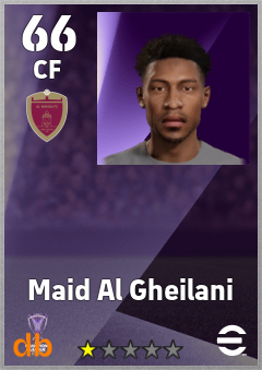 Maid Al Gheilani — CF, OVR 66, MAX 66