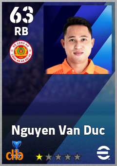 Nguyen Van Duc — RB, OVR 63, MAX 63