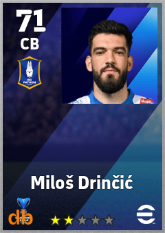 Miloš Drinčić — CB, OVR 71, MAX 71