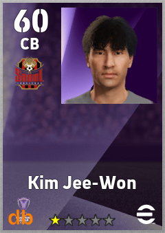 Kim Jee-Won — CB, OVR 60, MAX 60