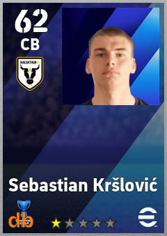 Sebastian Kršlović — CB, OVR 62, MAX 62