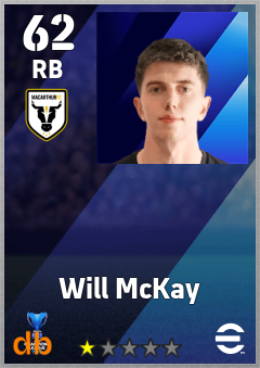 Will McKay — RB, OVR 62, MAX 62