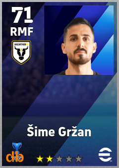 Šime Gržan — RMF, OVR 71, MAX 71