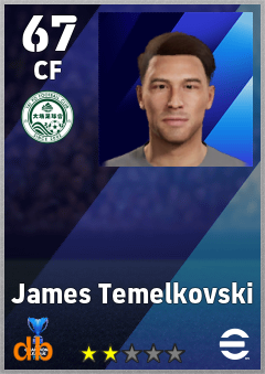 James Temelkovski — CF, OVR 67, MAX 67