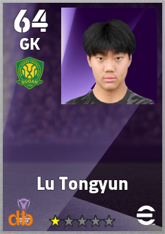 Lu Tongyun — GK, OVR 64, MAX 64