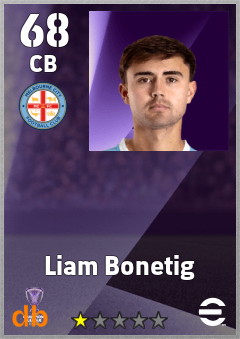 Liam Bonetig — CB, OVR 68, MAX 68