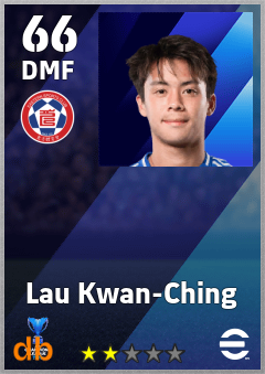 Lau Kwan-Ching — DMF, OVR 66, MAX 66