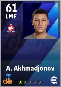 A. Akhmadjonov — LMF, OVR 61, MAX 61