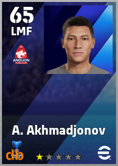 A. Akhmadjonov — LMF, OVR 65, MAX 65