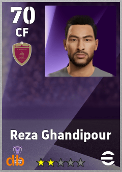 Reza Ghandipour — CF, OVR 70, MAX 70