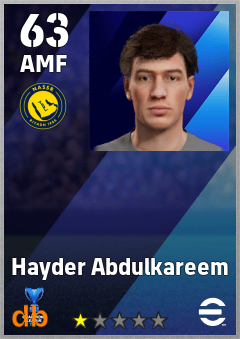 Hayder Abdulkareem — AMF, OVR 63, MAX 63