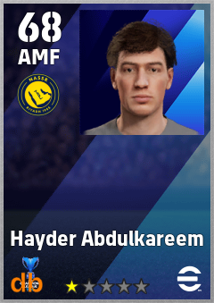 Hayder Abdulkareem — AMF, OVR 68, MAX 68